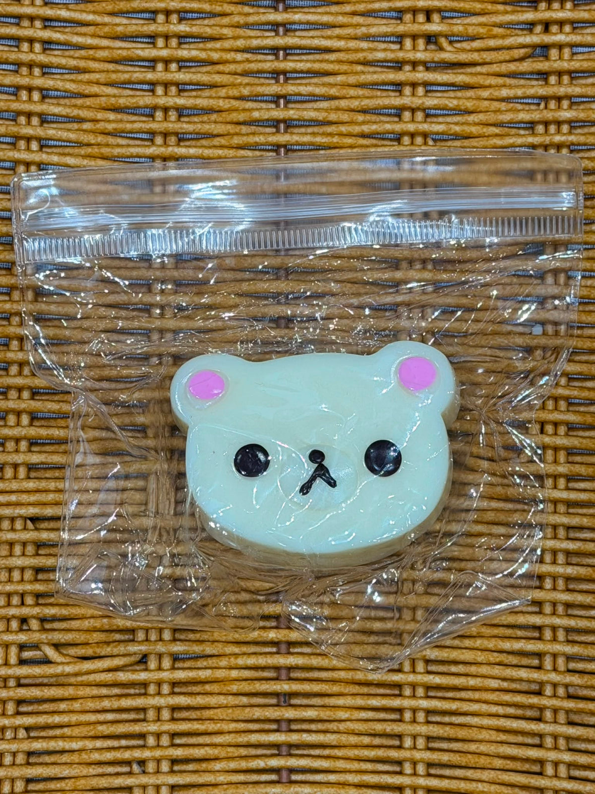 Cute Yellow Bear Head Squishy Plush