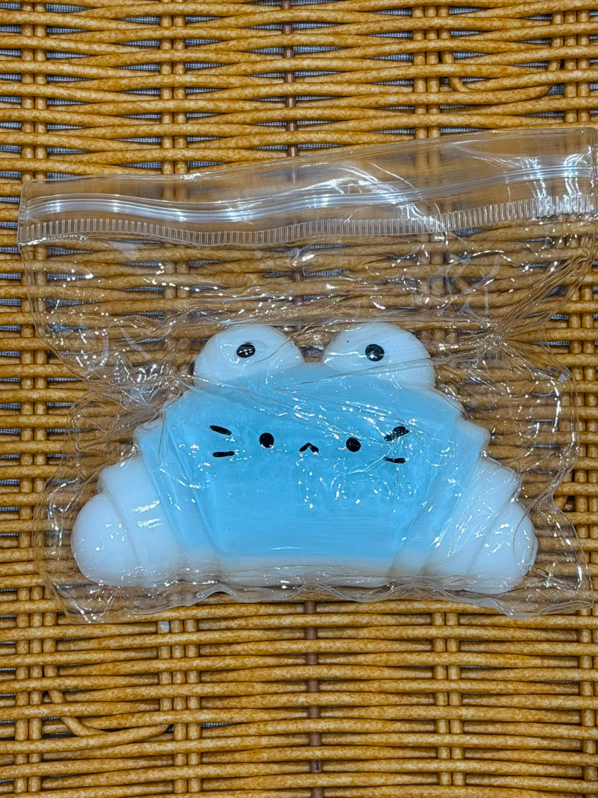 Blue Croissant Dessert Squishy Plush Toy