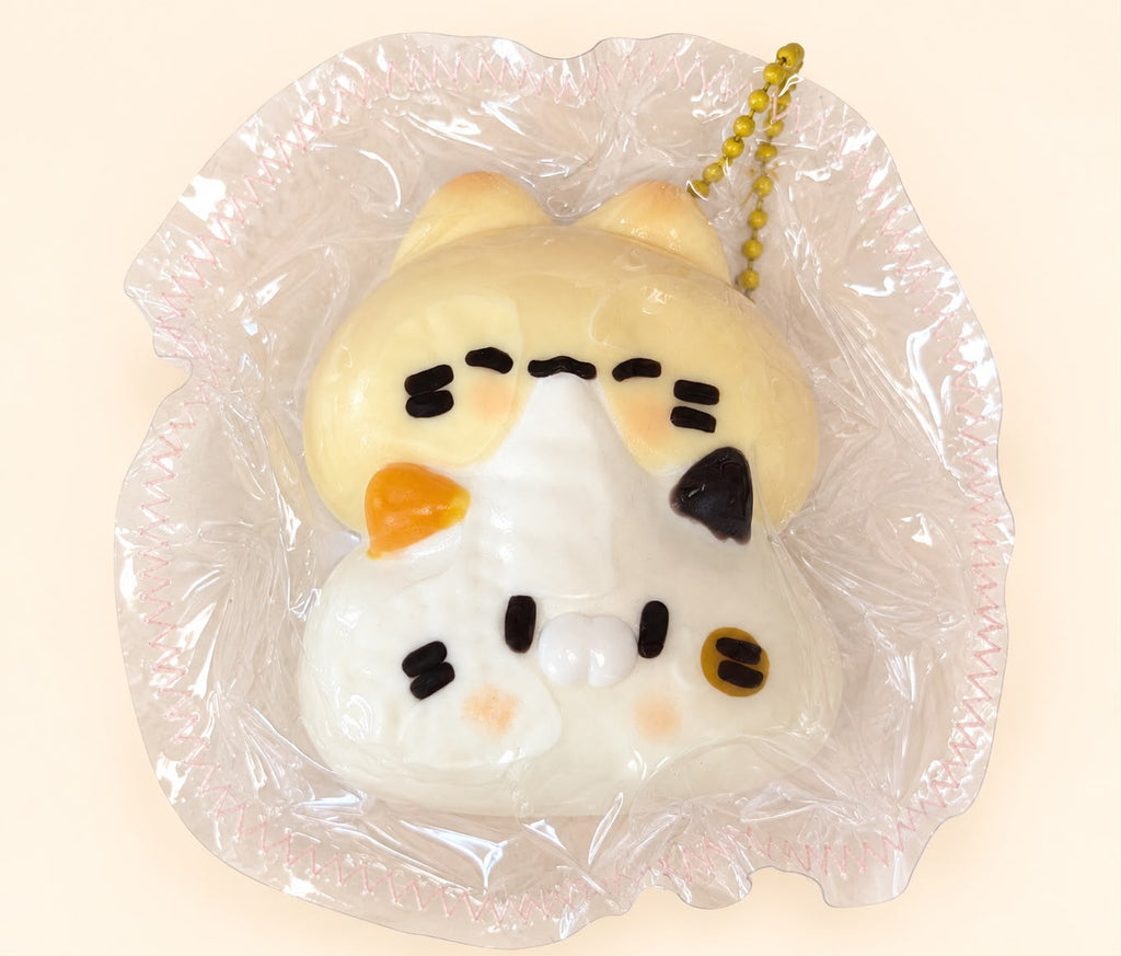 Kawaii Calico Cat Squishy Keychain