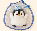 Penguin with Baby Chick Squishy Keychain