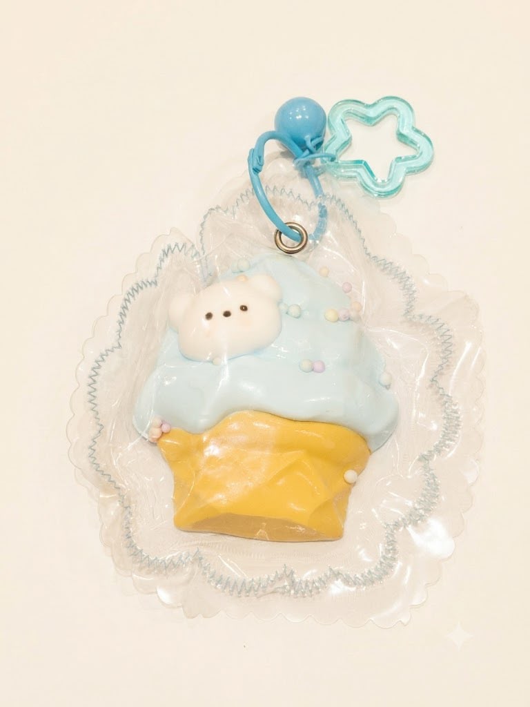 Adorable Bear Ice Cream Squishy - Blue