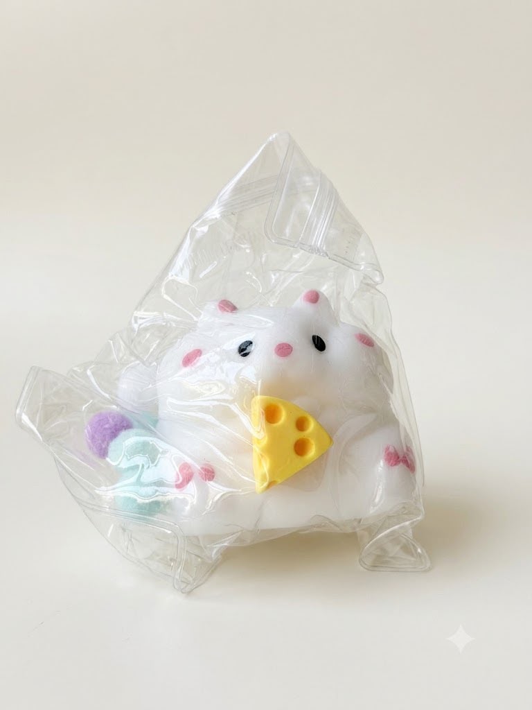 Adorable Hamster with Cheese Squishy