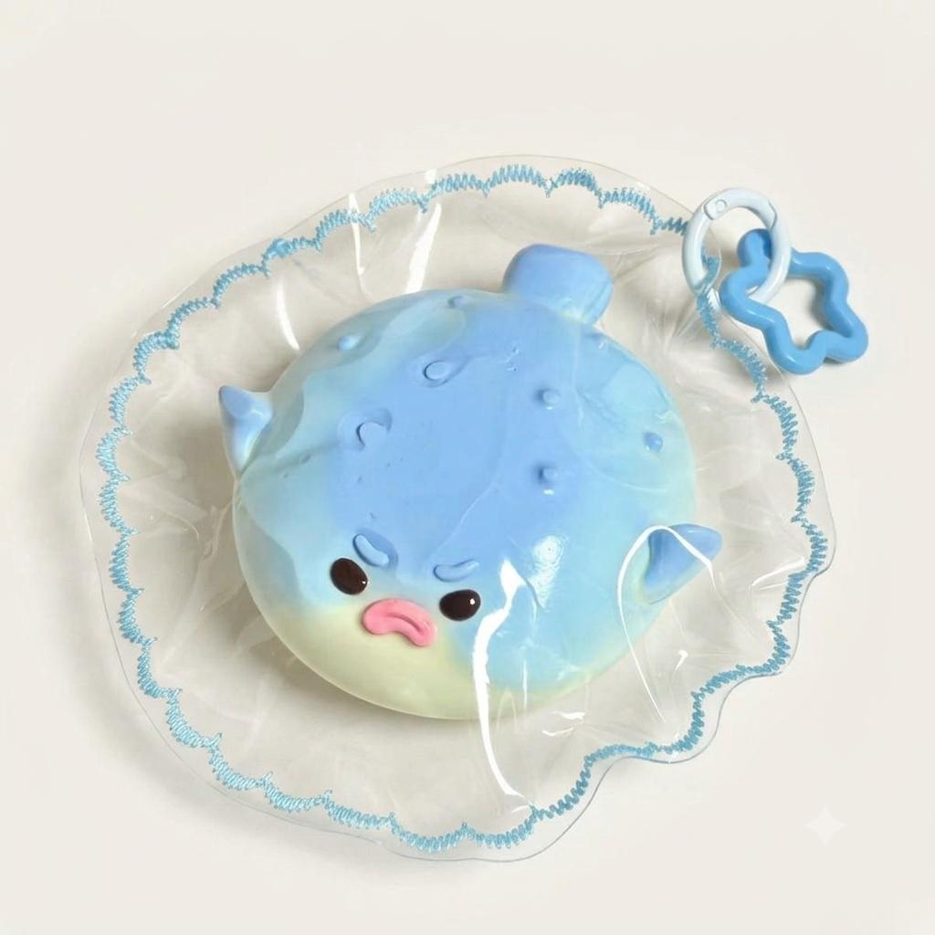 Blue Pufferfish Ocean Squishy Plush