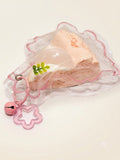Pink Peach Cake Squishy Plush Toy